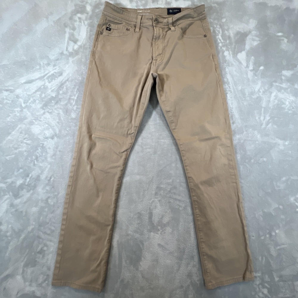 AG Adriano Goldschmied Pants‎ Men 30x30 Tan Brown Everett Straight Leg *Hole